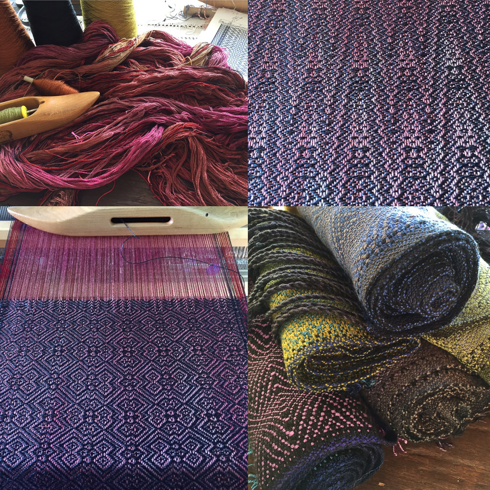 more twill tencel scarves on handyed warps