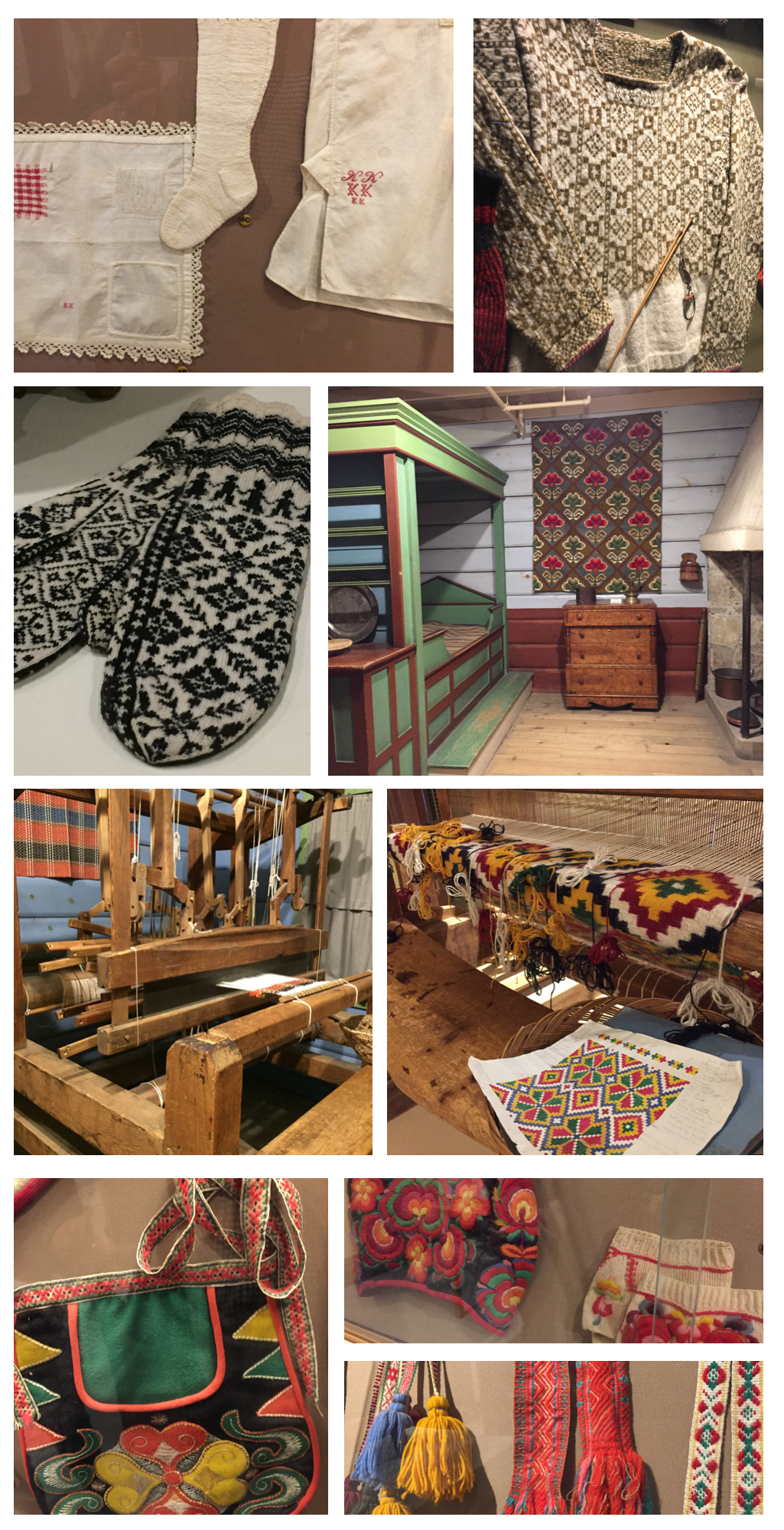 textiles of Norwegian heritage throughout the museum