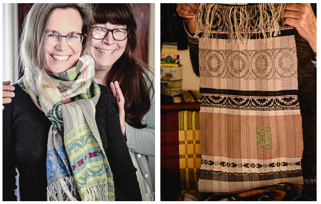Sonya and Susan with Susan's scarf