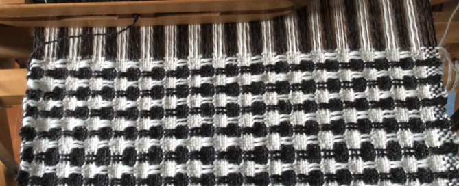 spot weave on the loom