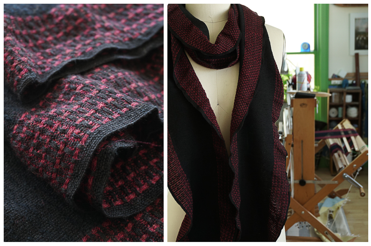 Hucklace wool scarf